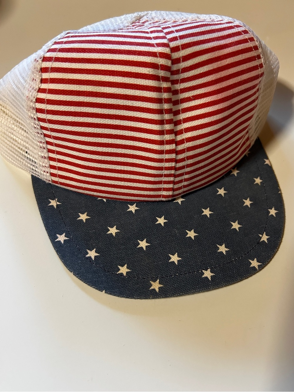 Kids Red & Navy Star Trucker Hat